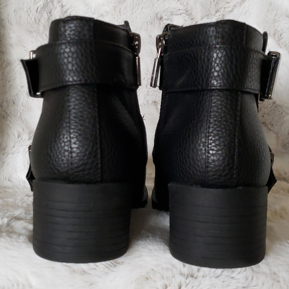 NWOB Kenneth Cole Reaction Moto Black Ankle Vegan Bootie Size 6 - Picture 6 of 9